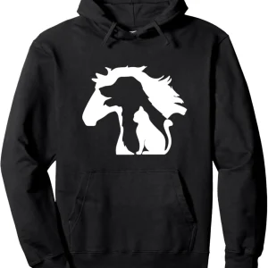 Horse dog cat hoodie